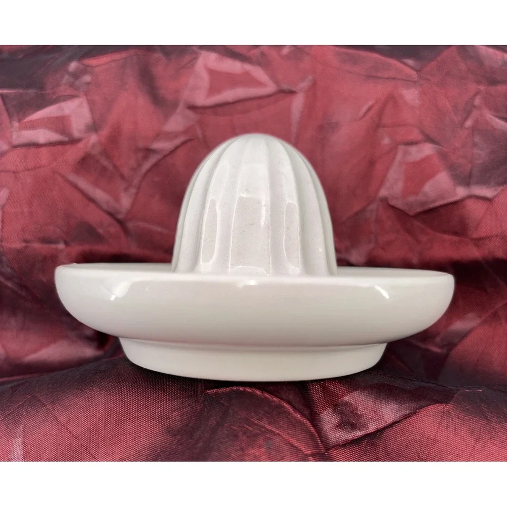 Vintage Mini Ceramic Round‎ Lemon/Lime Juicer Reamer Topper For Mug or Cup EUC